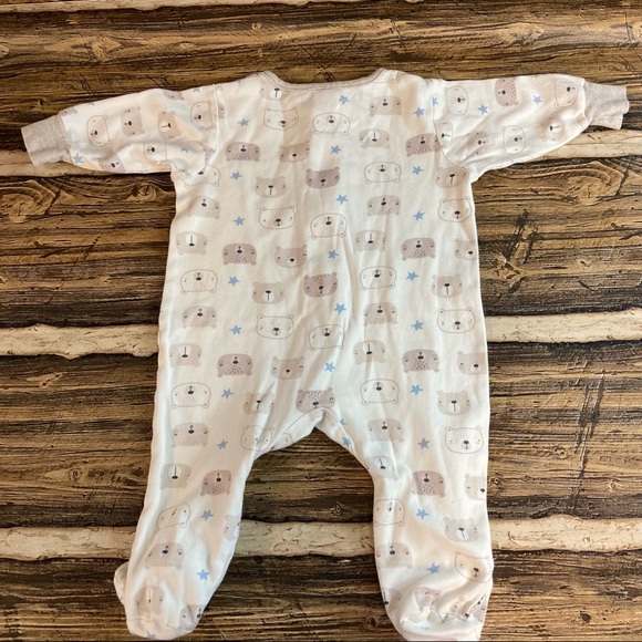 Gerber one piece footed bodysuit tan 3-6 mo - Picture 2 of 7